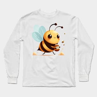 Cute Bee Carrying Honey Long Sleeve T-Shirt